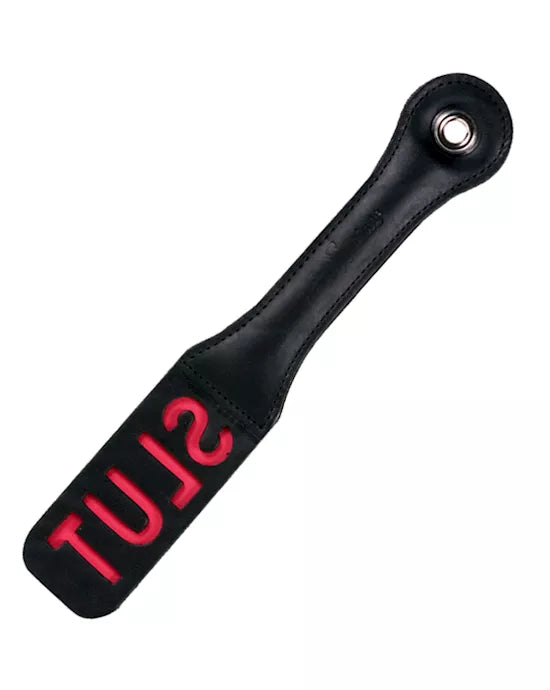 Leather 12 Inch Imprinted Slapper SLUT