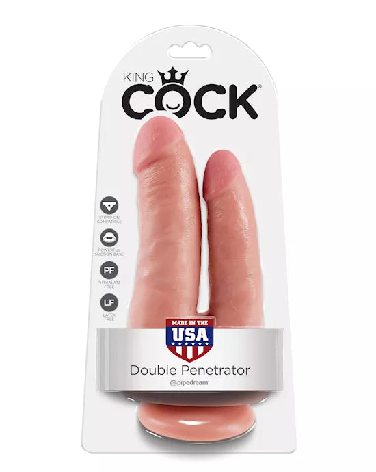 King Cock Double Penetrator Suction Cup Dildo