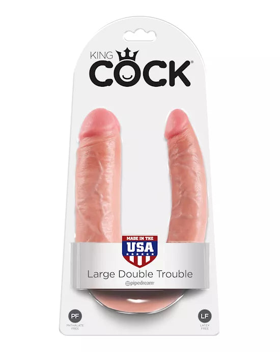 King Cock U-Shaped Large Double Trouble Flesh