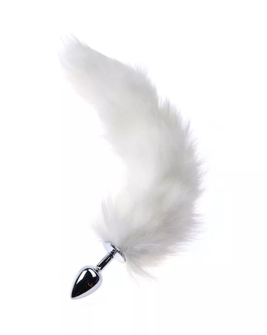 Kink Range Tail Butt Plug - 2.9 Inches - White tail