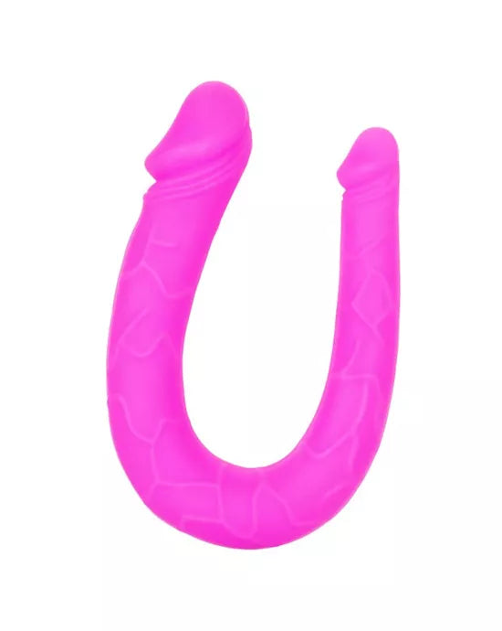Pink U-shaped double Dildo